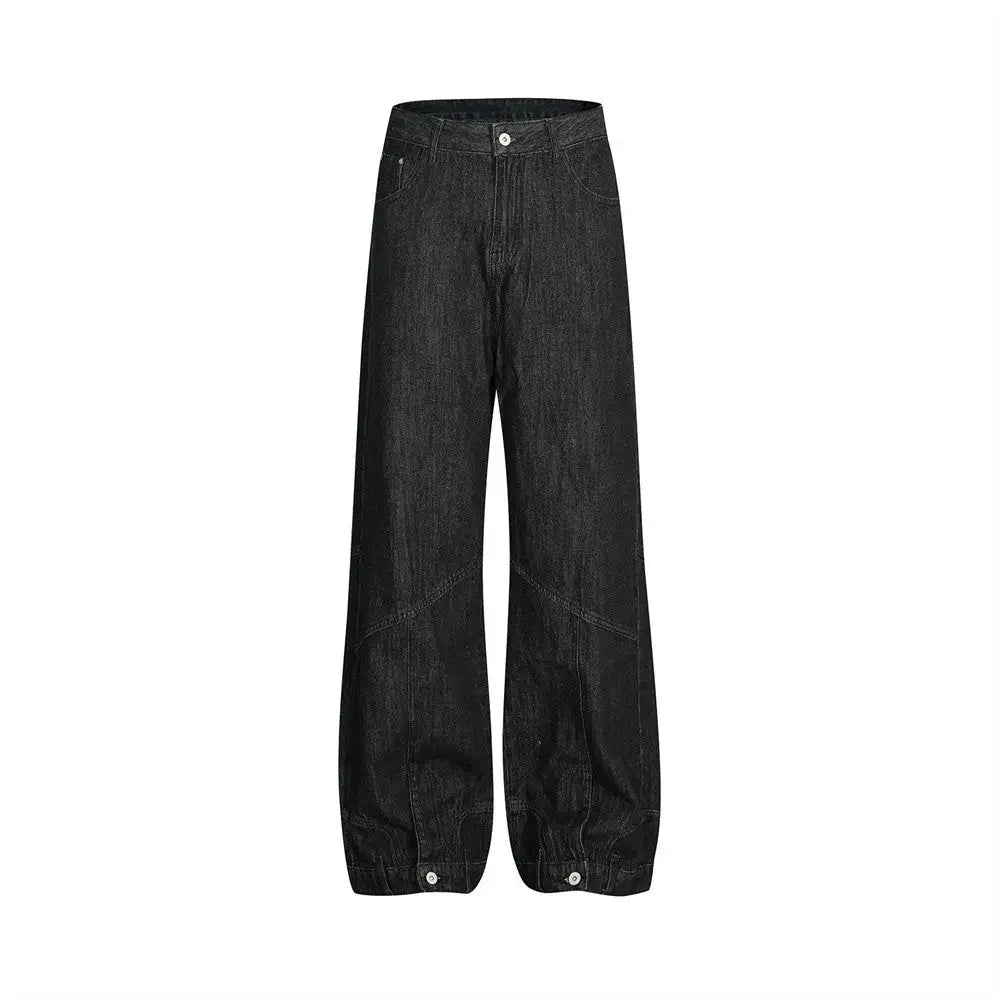 Fashion Personality Denim Trousers Men - Black / S