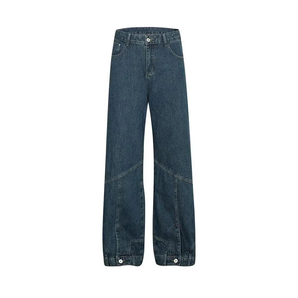 Fashion Personality Denim Trousers Men - Dark Blue / S