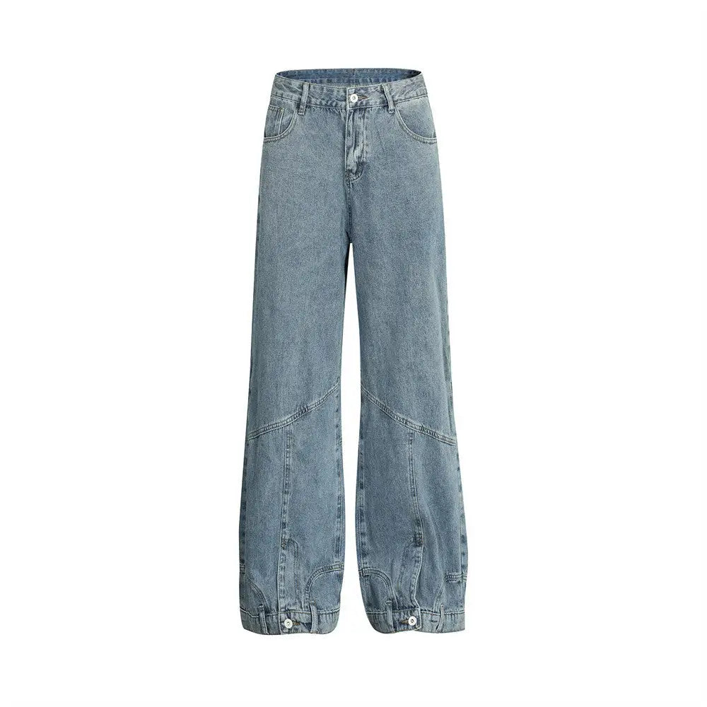 Fashion Personality Denim Trousers Men - Light Blue / S