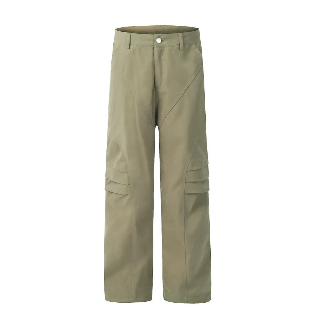 Fashion Personality Loose Casual Trousers Men - Khaki / S