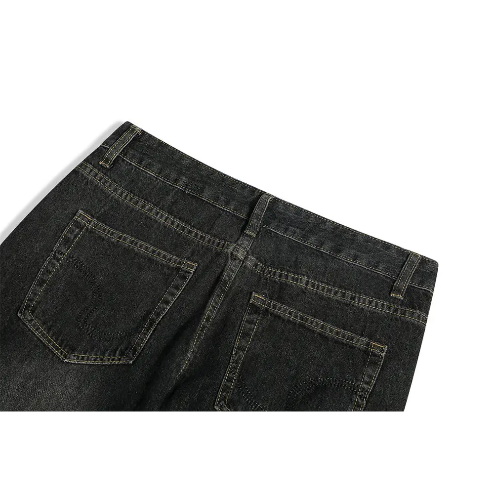Fashion Personality Loose Denim Trousers Men