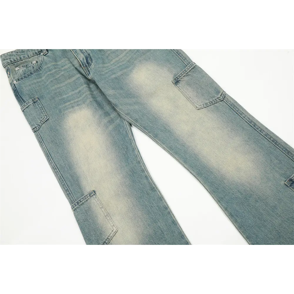 Fashion Personality Washing Denim Trousers Men