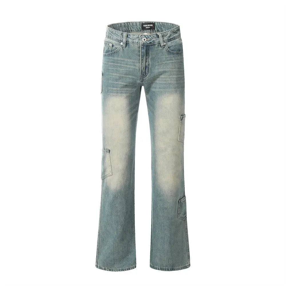 Fashion Personality Washing Denim Trousers Men