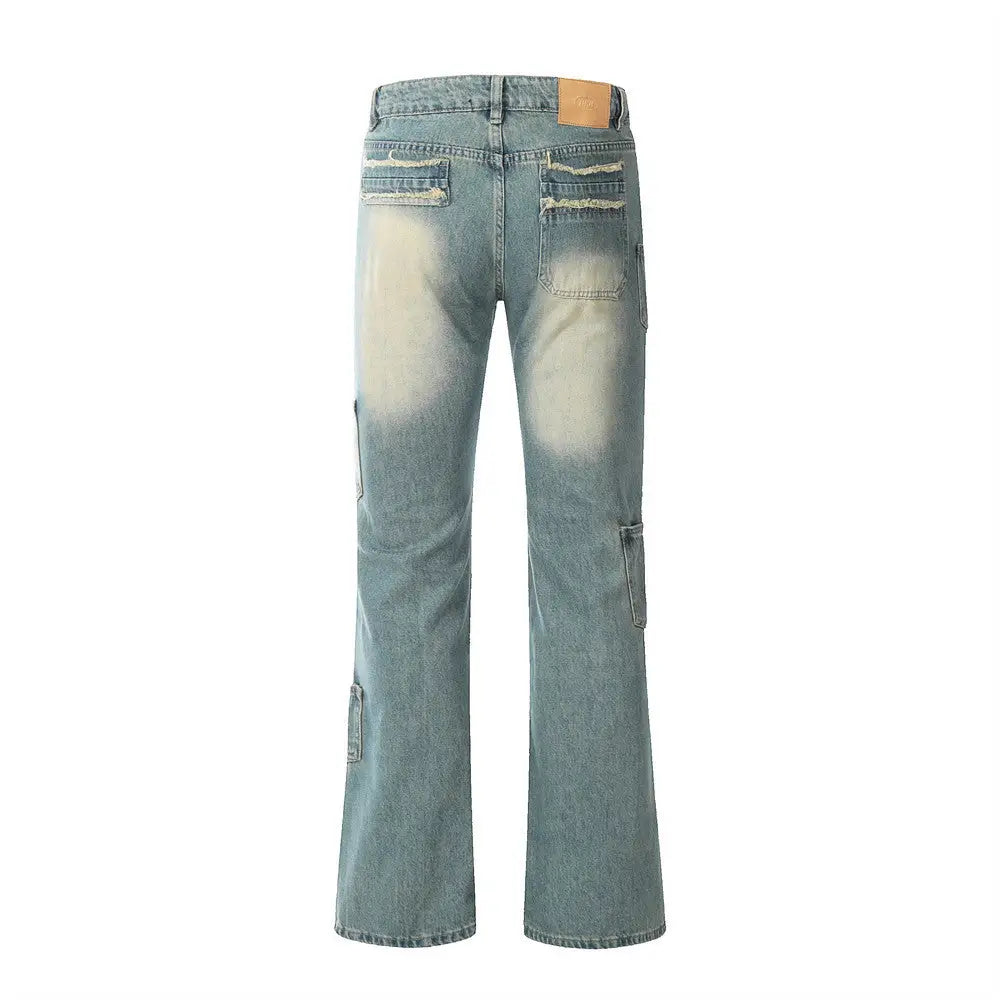 Fashion Personality Washing Denim Trousers Men