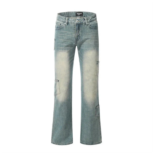 Fashion Personality Washing Denim Trousers Men