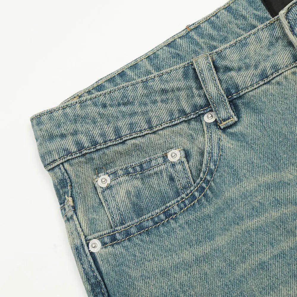 Fashion Personality Washing Denim Trousers Men