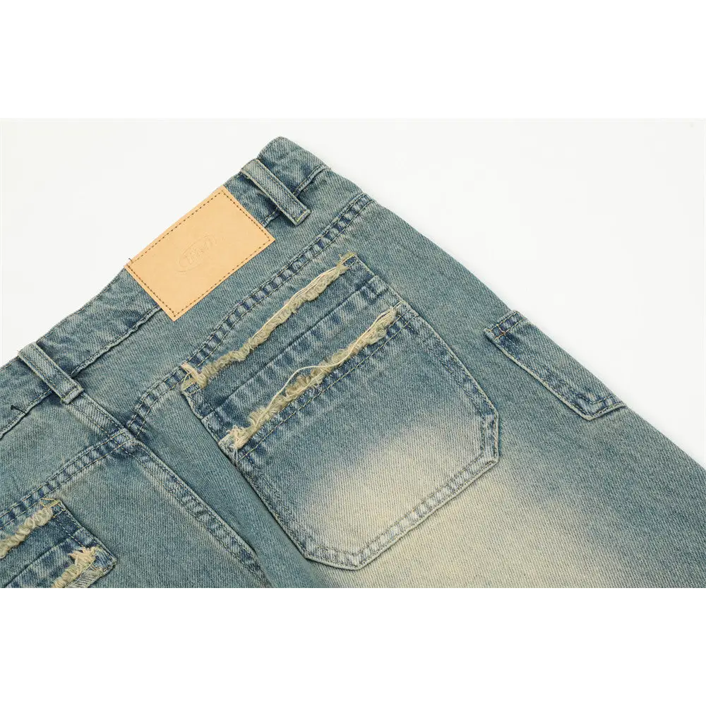 Fashion Personality Washing Denim Trousers Men