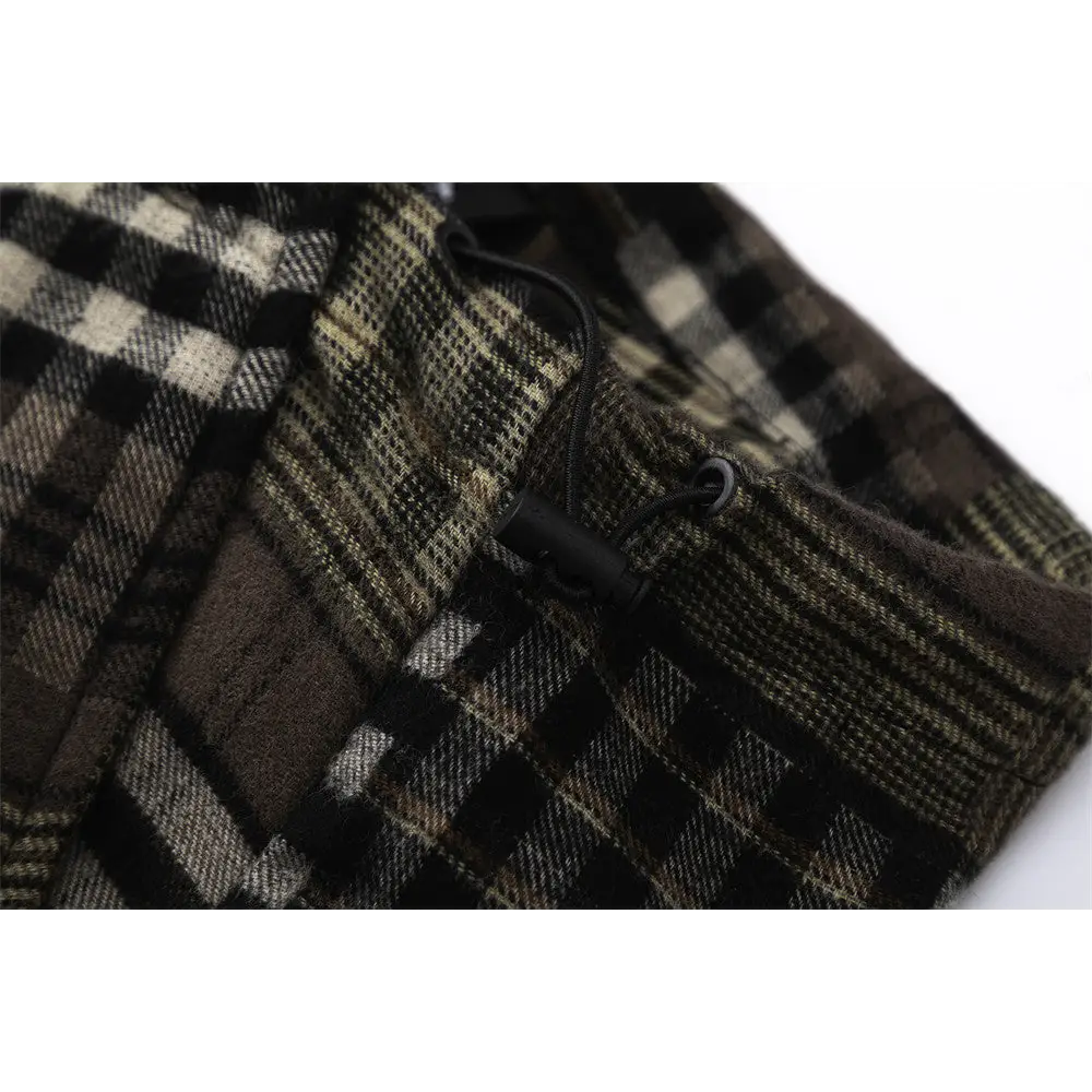 Fashion Plaid Casual Straight Trousers Men