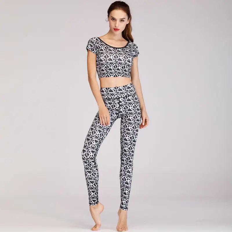 Fashion printed yoga clothes suit women - Beyond Trends Hub 
