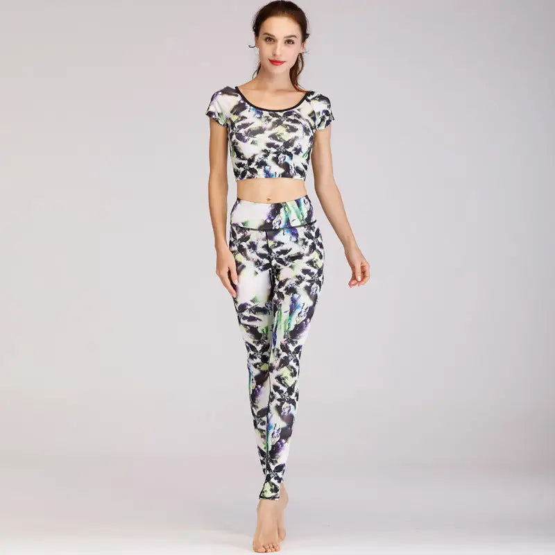Fashion printed yoga clothes suit women - Beyond Trends Hub 