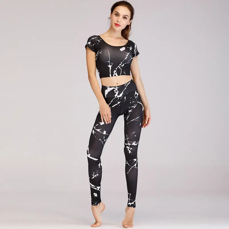Fashion printed yoga clothes suit women - Beyond Trends Hub 