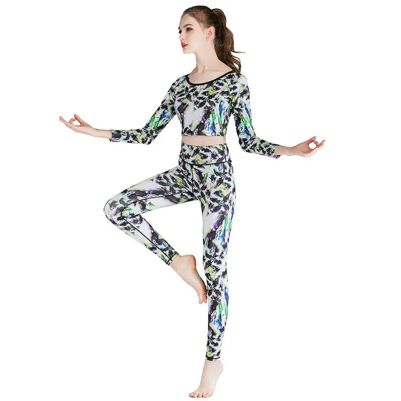 Fashion printed yoga clothes suit women - Beyond Trends Hub 