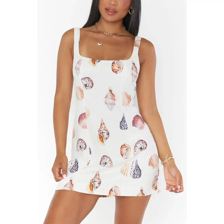 Fashion Printing Dress Fashion Women’s Wear - White / S