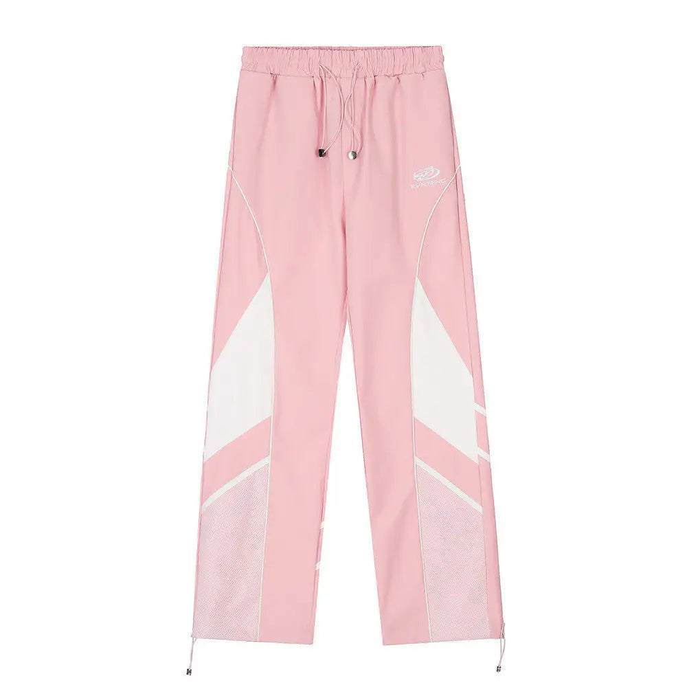 Fashion Straight Leisure Men Trousers - Pink / S