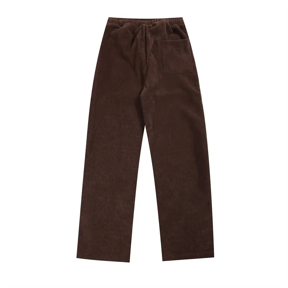 Fashion Striped Casual Straight Trousers Men