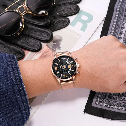Fashion Three-eye Digital Men's Watch With Calendar - Beyond Trends Hub 