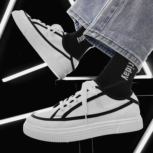 Fashion Trend Canvas Shoes Men’s Breathable - F11 white / 39