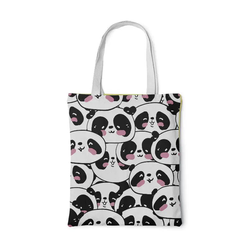 Fashion Women Foldable Canvas Handbag Cute Cartoon Animal Tote Casual Large Capacity Shopping Shoulder Bags Girls Pink Handbag - Beyond Trends Hub 