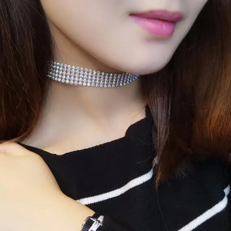 Fashion Women Full Crystal Rhinestone Choker Necklace Wedding Jewelry Chokers Necklaces for Women Beyond Trends Hub