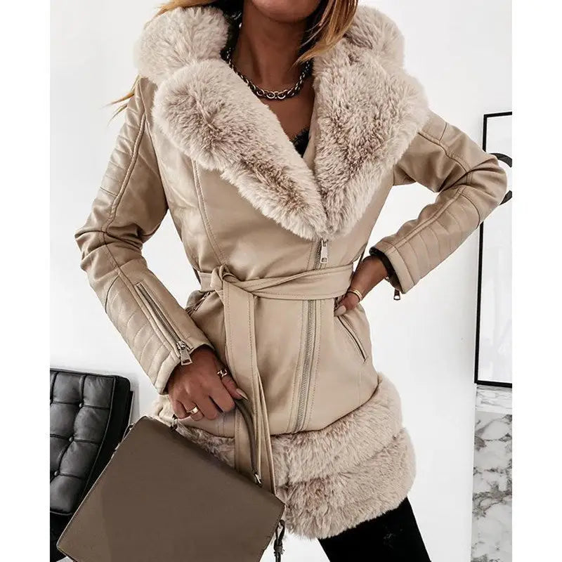 Fashion Women Leather Coats Jackets Ladies Jacket Black Beyond Trends Hub