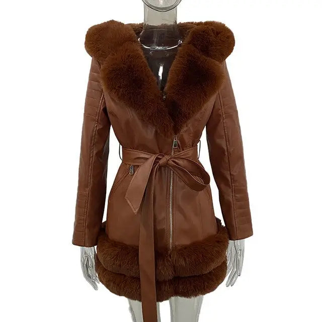 Fashion Women Leather Coats Jackets Ladies Jacket Black Beyond Trends Hub