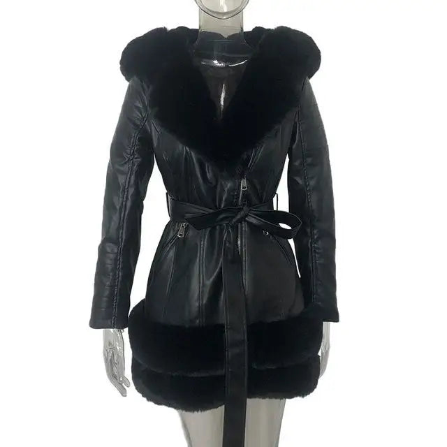 Fashion Women Leather Coats Jackets Ladies Jacket Black Beyond Trends Hub