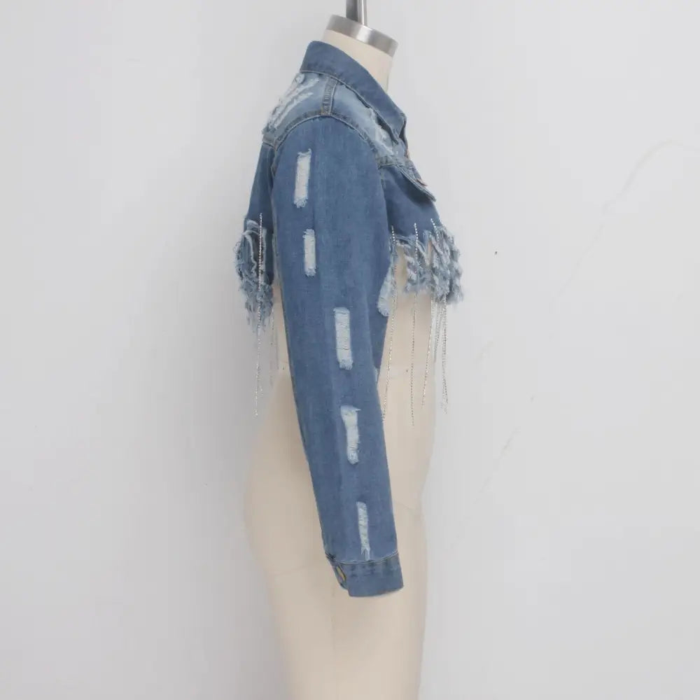 Fashion Women's Jackets Cropped Denim Tops Beyond Trends Hub