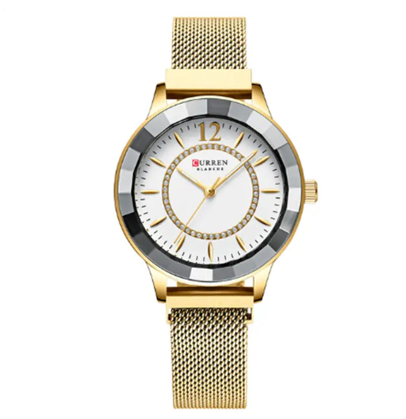 Ladies Watch Magnet Buckle Mesh Belt Fashionable and Simple