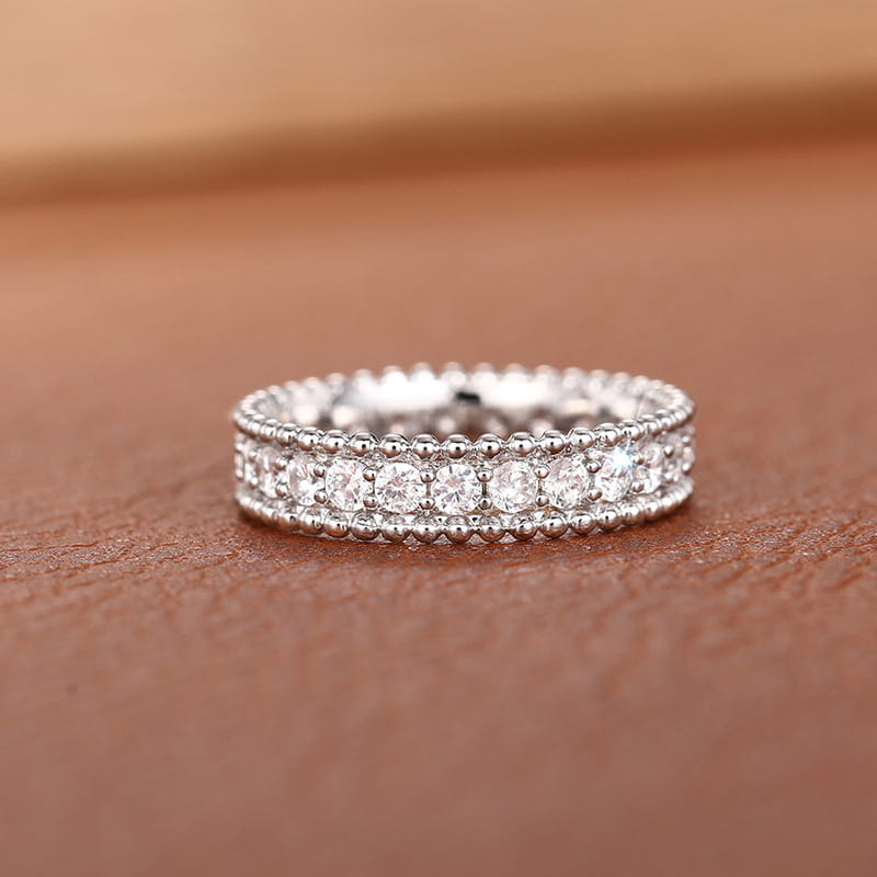 Full Diamond Geometric Ring Female Shiny Ornament