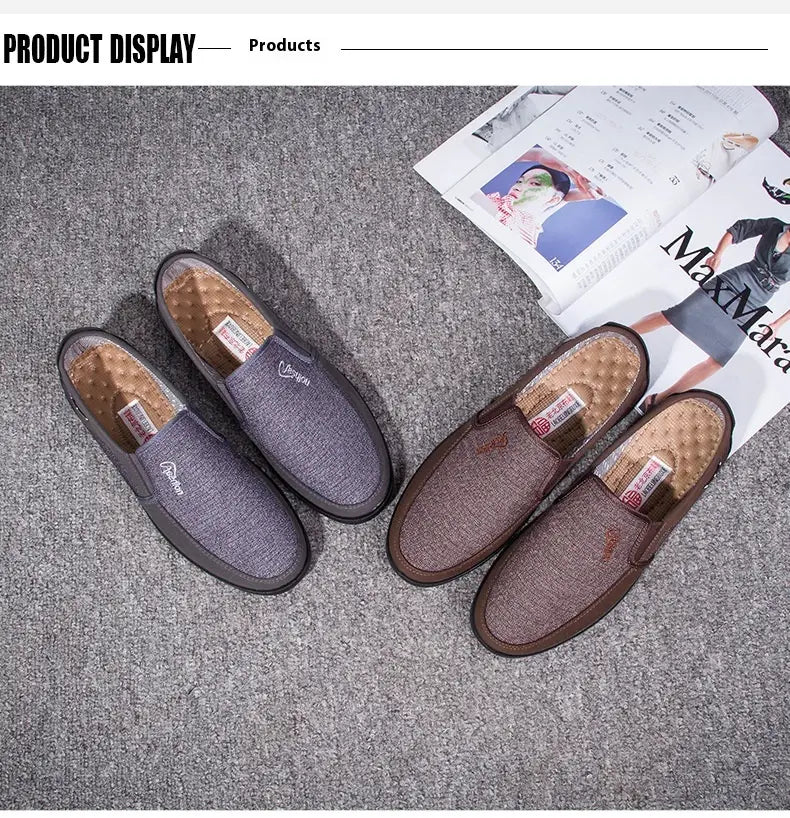 Polyurethane Old Beijing Cloth Shoes Plus Size Men