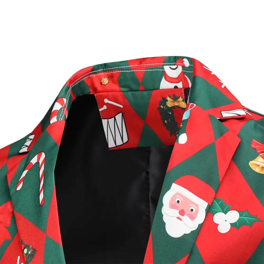Christmas 3D Printed Suit For Men