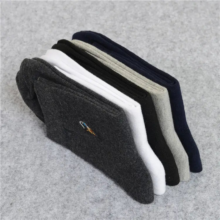 Men’s Socks Four Seasons Pure Cotton Embroidery