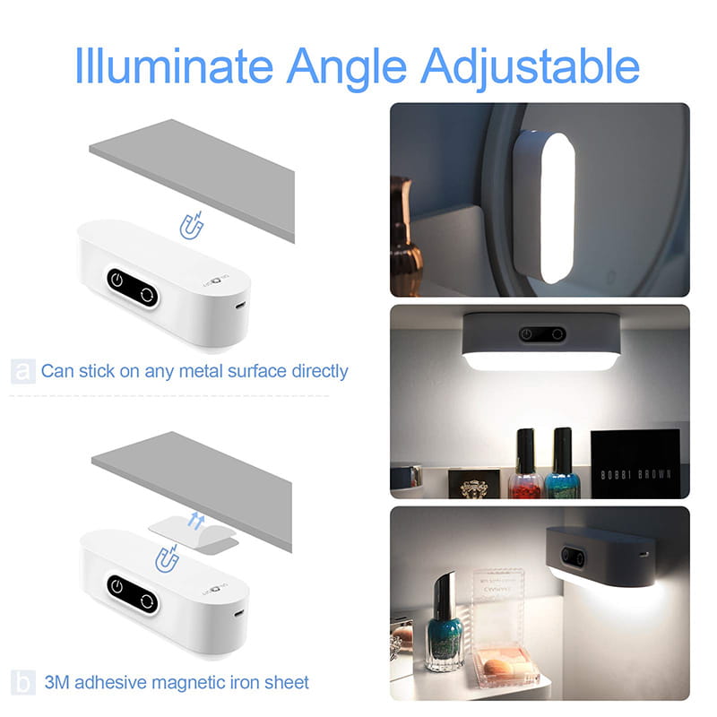 LED Desk Lamp Magnetic Table Lamp For Study Cabinet Light USB Rechargeable Stepless Dimming Dormitory Night Lights