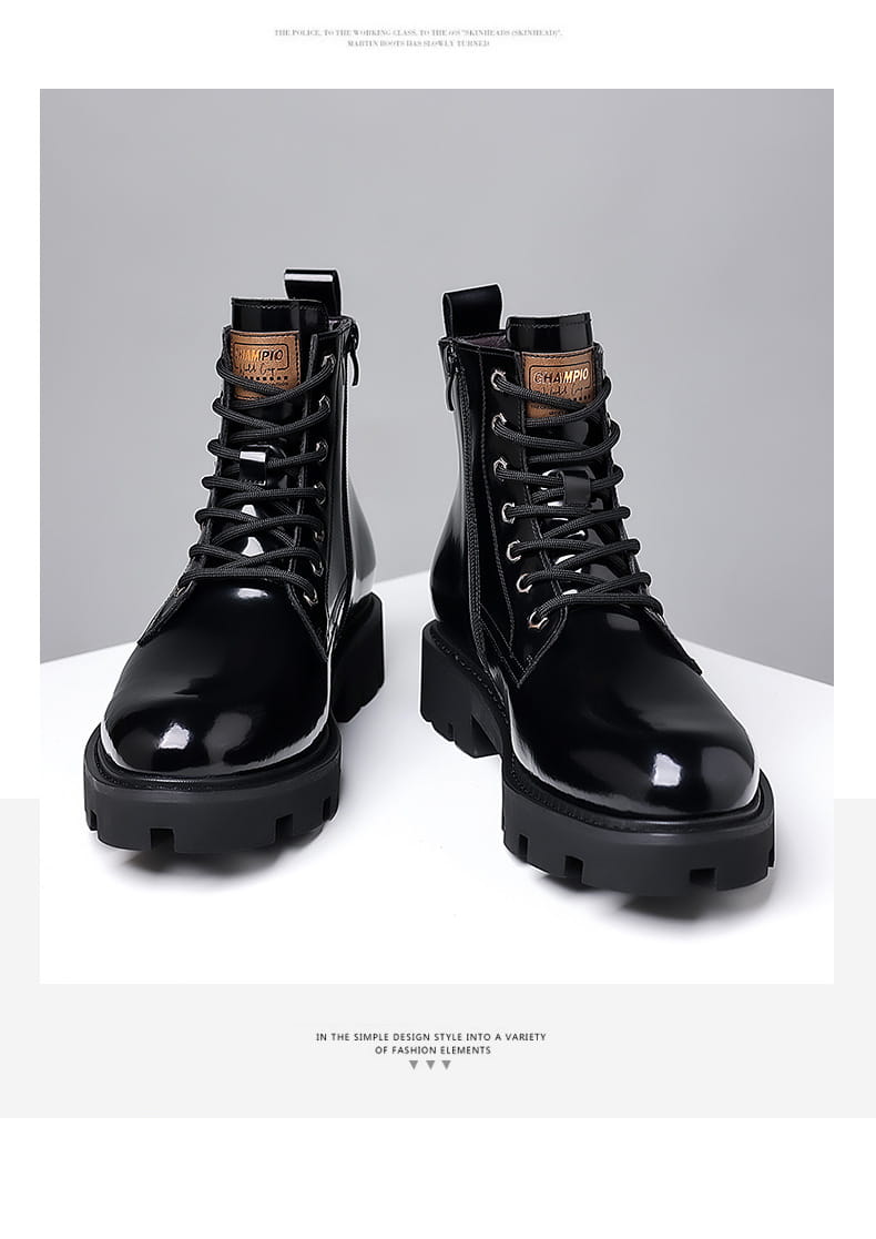 Men’s High-top Soft Leather Mid-top Workwear Boots All-match Breathable Boots