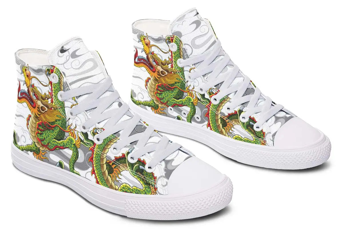 Printed Couple High Top Canvas Shoes