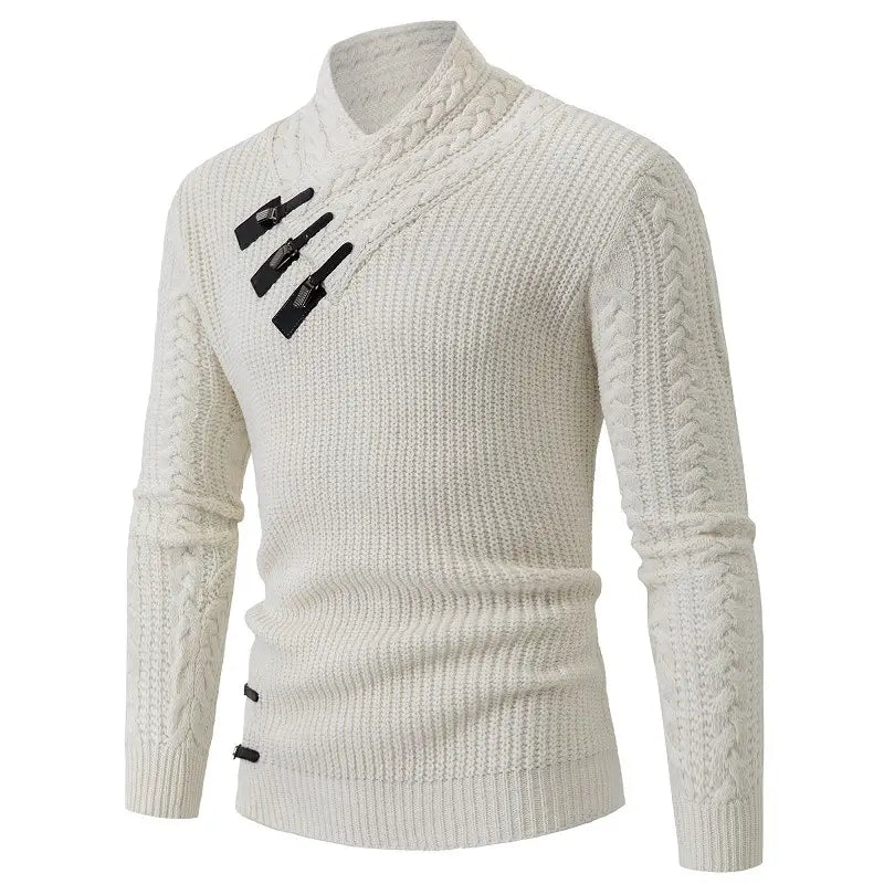 Men’s Long-sleeved Knitted Top Plus Size Sweater