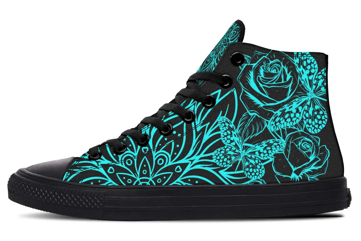 Printed Couple High-top Canvas Shoes
