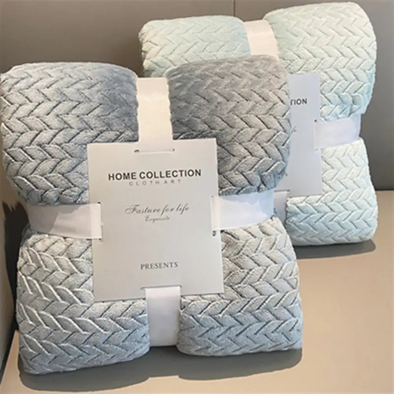 Flannel Wheat Grain Blanket