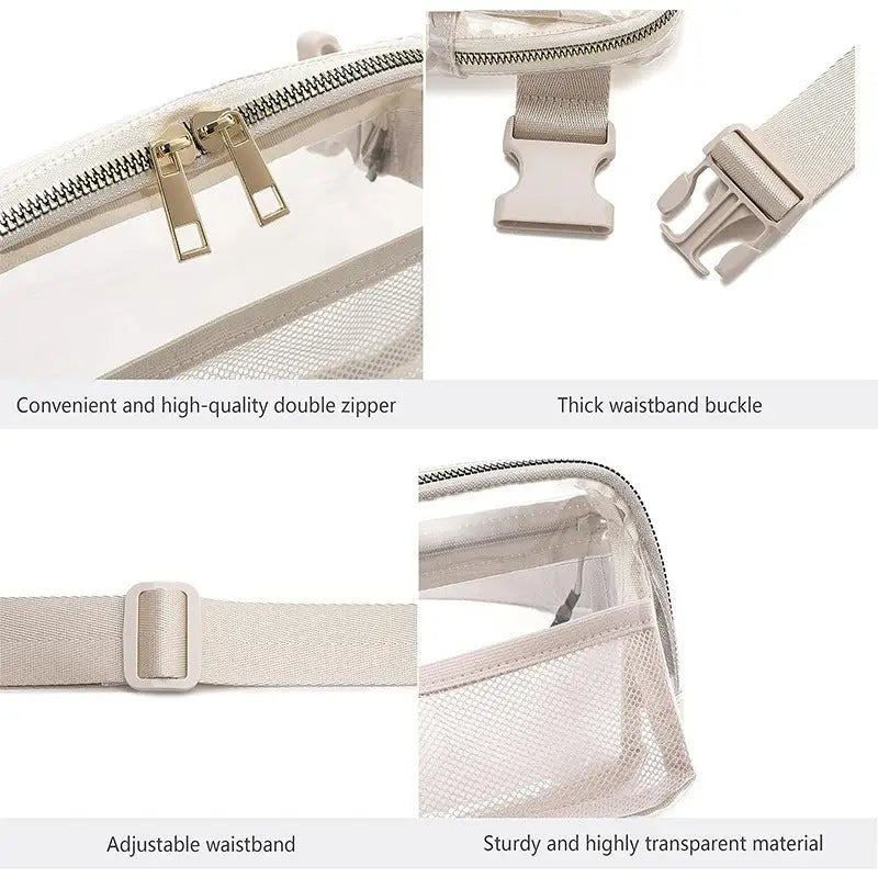 Female Minimalist Casual Transparent Waist Bag Beyond Trends Hub