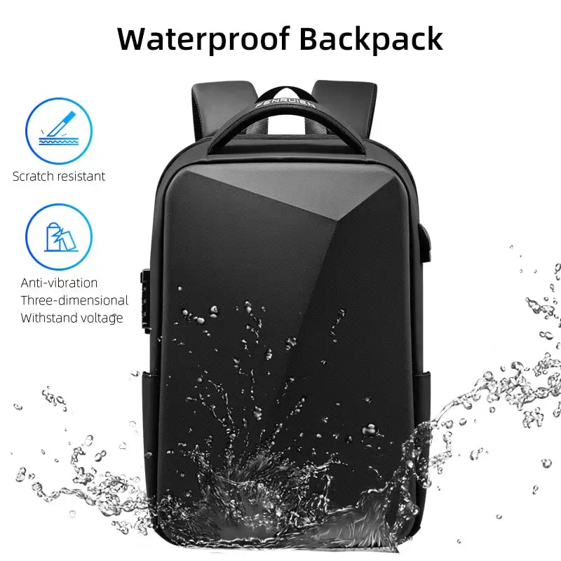 Fenruien Brand Laptop Backpack Anti-theft Waterproof School Backpacks USB Charging Men Business Travel Bag Backpack New