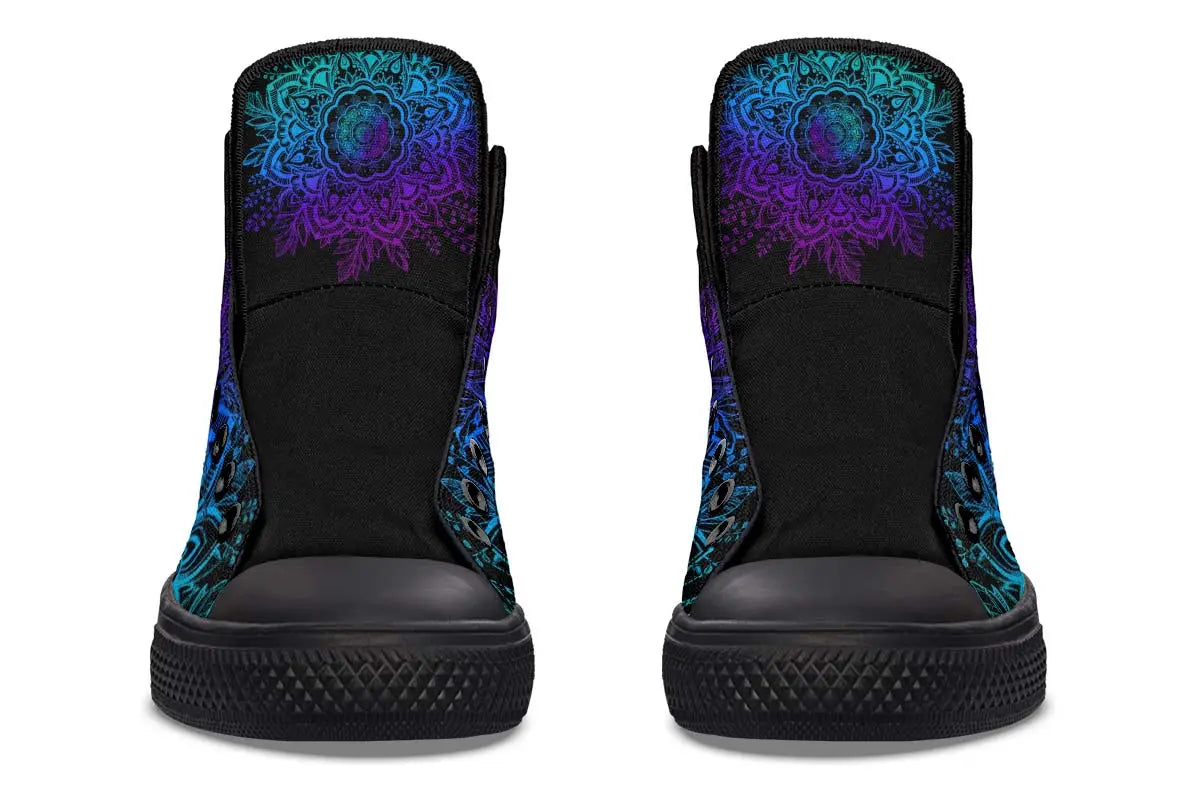 Printed Couple High-top Canvas Shoes