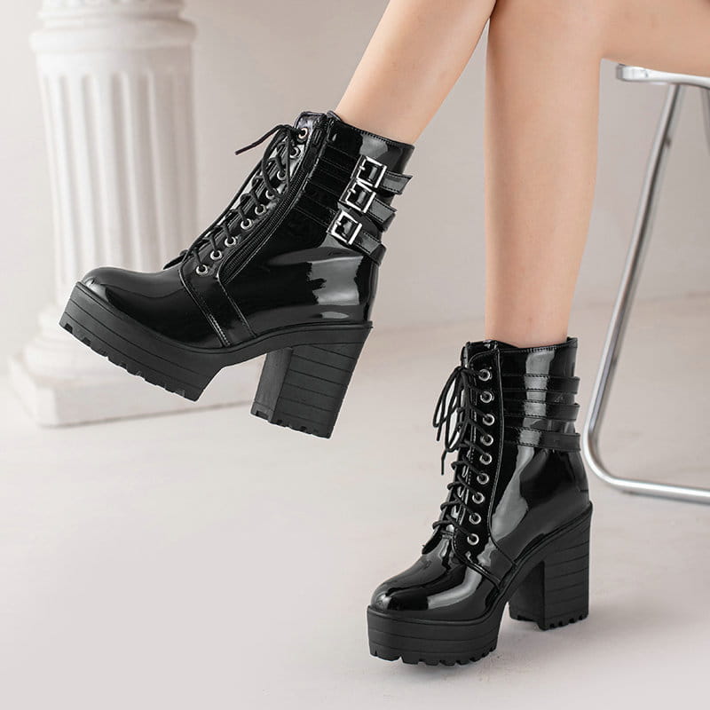 Women’s Autumn And Winter Thick Heeled Short Boots