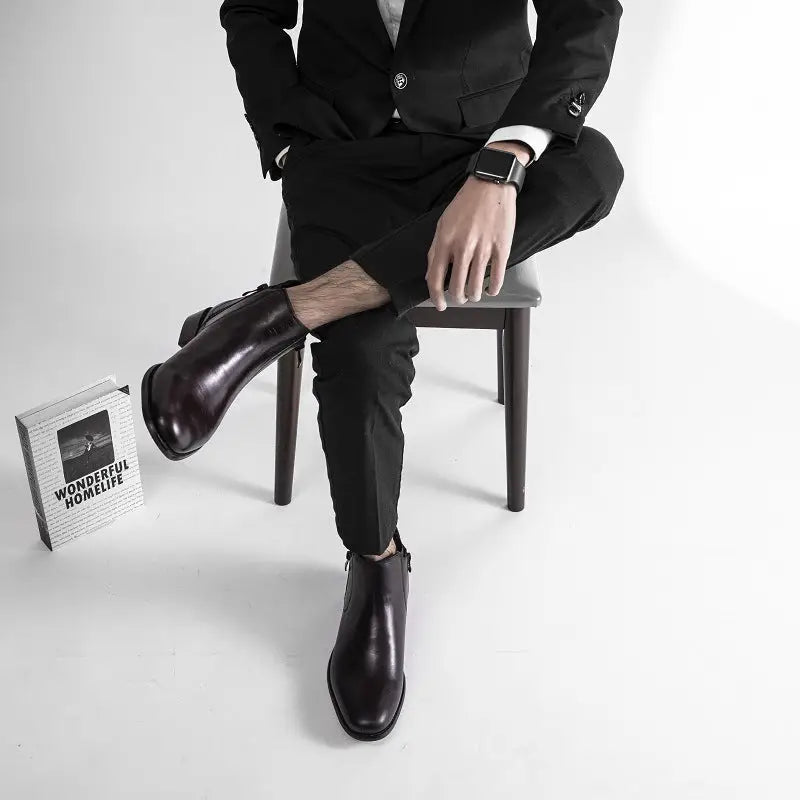 First Layer Cowhide Boots Men’s Leather