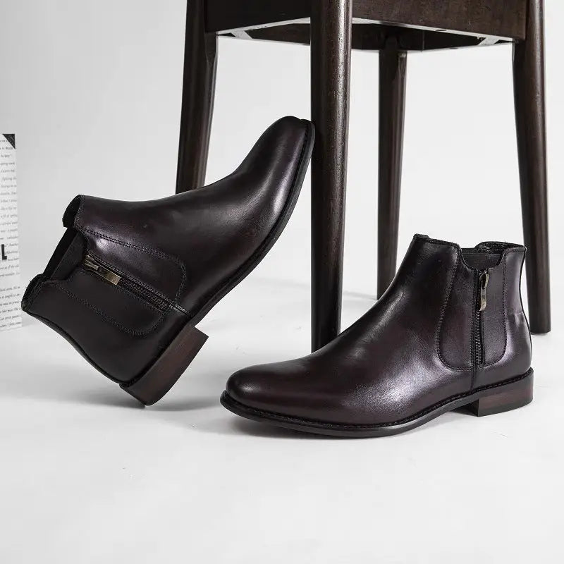 First Layer Cowhide Boots Men’s Leather