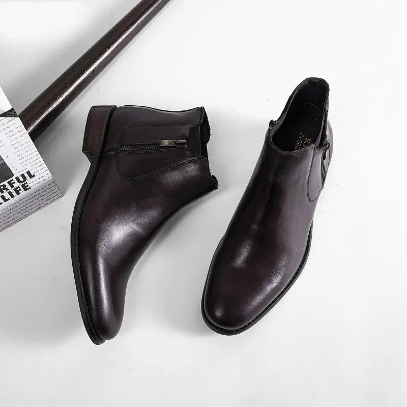 First Layer Cowhide Boots Men’s Leather