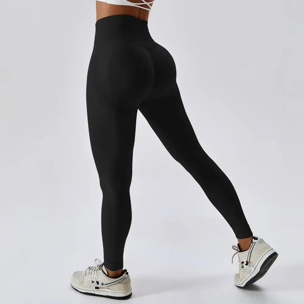 Fitness Pants Abdominal-shaping High Waist Yoga Pants Women - Black / S