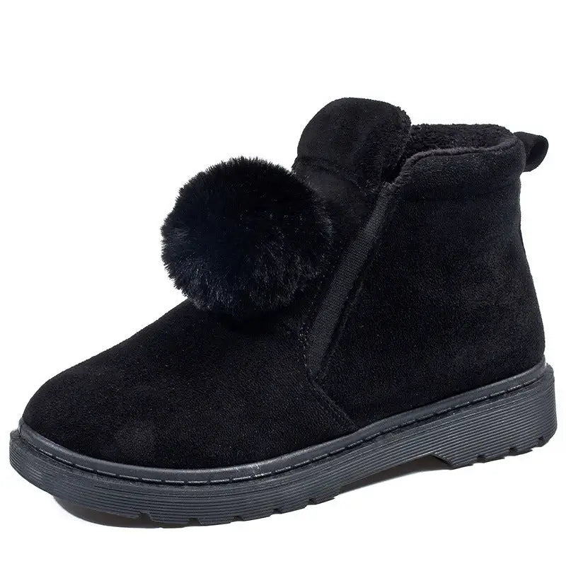 Flat boots thickened student cotton shoes short Beyond Trends Hub
