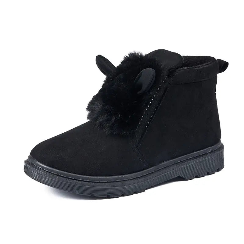 Flat boots thickened student cotton shoes short Beyond Trends Hub