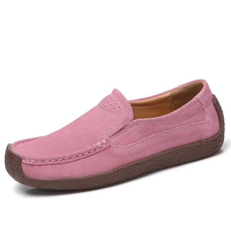 Flat Bottom Comfortable Casual Retro Ladies Shoes - Rose Red / 35