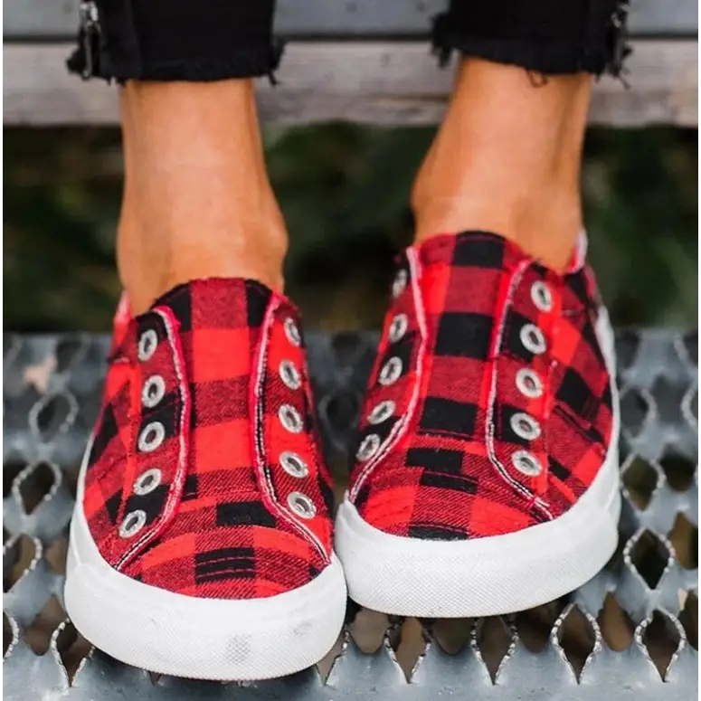 Flat women’s canvas shoes